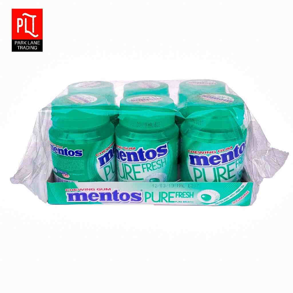 Mentos Chewing Gum Jar 61.25g Sugar Free Pure Fresh Mint