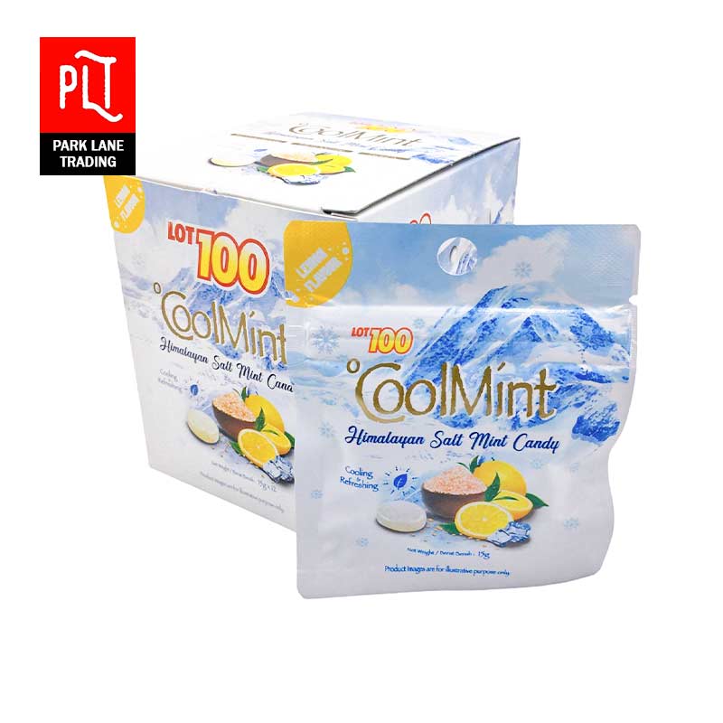 Himalaya Salt Mint Cooling Candy - Breath Refershing Energetic Hard Lemon  Flavor LOT100 Cool Mint Candy (Lemon, Pack of 12)